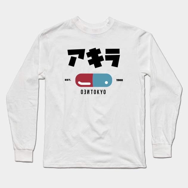 NEO TOKYO 1988 |  ネオ東京都  Japanese Varsity Design - Magic Pill Long Sleeve T-Shirt by SALENTOmadness